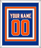 New York Nameplate & Number (Back) Combined - Alternate Blue - Triple Mat 2
