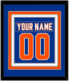 New York Nameplate & Number (Back) Combined - Alternate Blue - Triple Mat 2