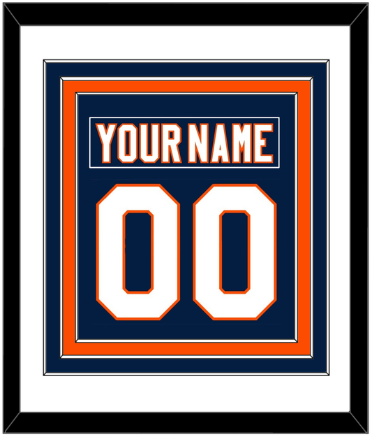 New York Nameplate & Number (Back) Combined - Home Blue (2007-2010) - Premier Tier 1