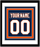 New York Nameplate & Number (Back) Combined - Home Blue (2007-2010) - Triple Mat 1