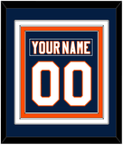 New York Nameplate & Number (Back) Combined - Home Blue (2007-2010) - Triple Mat 2