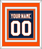 New York Nameplate & Number (Back) Combined - Home Blue (2007-2010) - Triple Mat 3