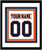 New York Nameplate & Number (Back) Combined - Road White (2007-2010) - Triple Mat 1
