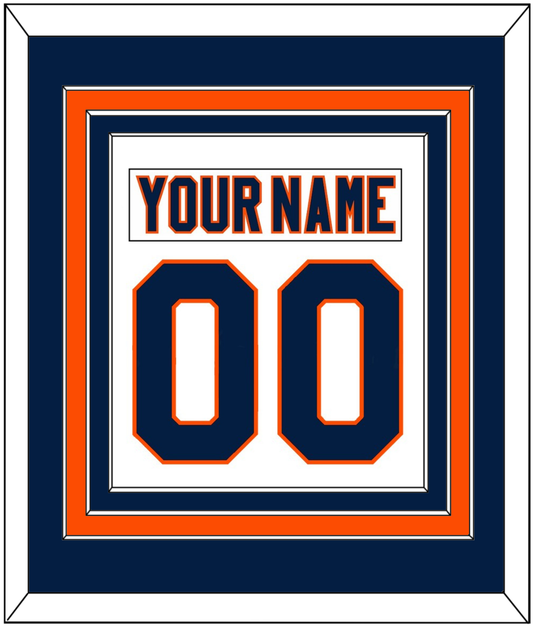 New York Nameplate & Number (Back) Combined - Road White (2007-2010) - Premier Tier 2