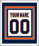 New York Nameplate & Number (Back) Combined - Road White (2007-2010) - Triple Mat 2