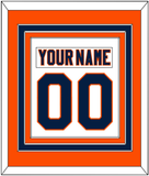 New York Nameplate & Number (Back) Combined - Road White (2007-2010) - Triple Mat 3
