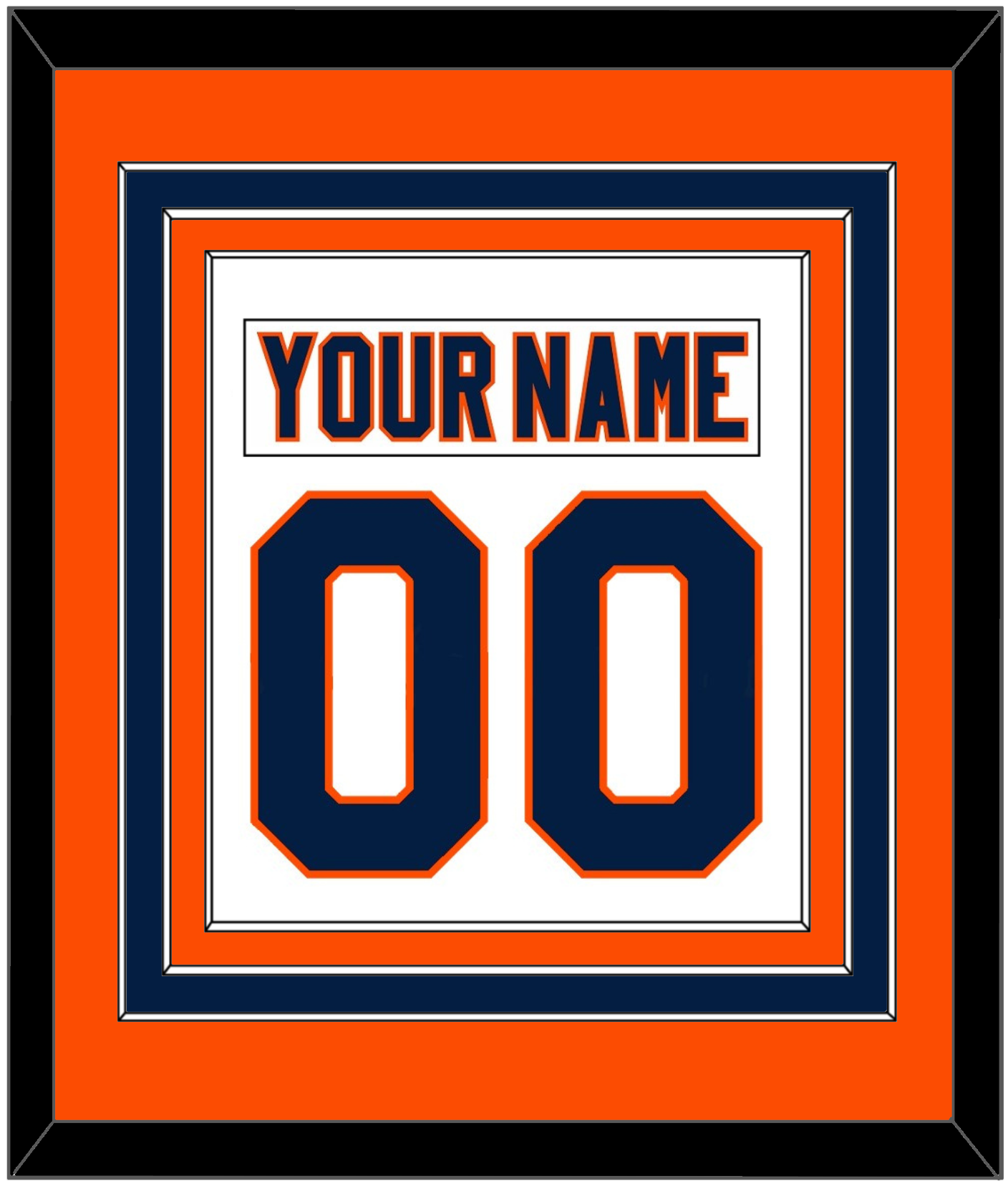 New York Nameplate & Number (Back) Combined - Road White (2007-2010) - Premier Tier 3