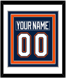 New York Nameplate & Number (Back) Combined - Road/Home Blue (1998-2007) - Triple Mat 1