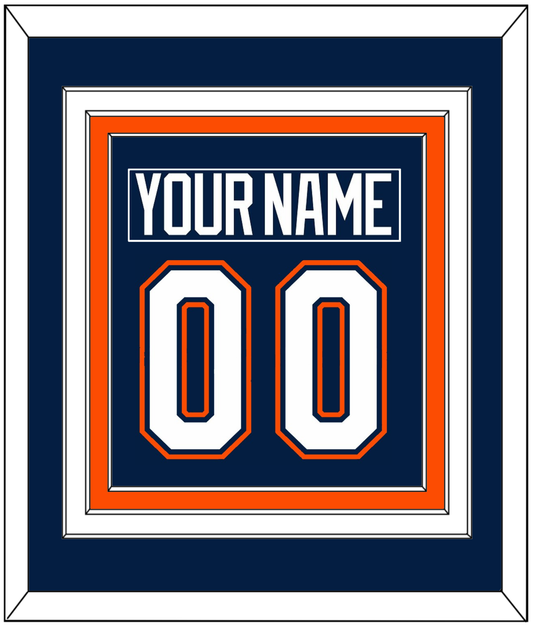 New York Nameplate & Number (Back) Combined - Road/Home Blue (1998-2007) - Premier Tier 2