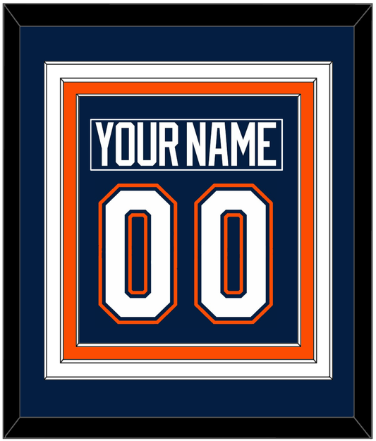 New York Nameplate & Number (Back) Combined - Road/Home Blue (1998-2007) - Premier Tier 2