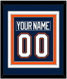 New York Nameplate & Number (Back) Combined - Road/Home Blue (1998-2007) - Triple Mat 2
