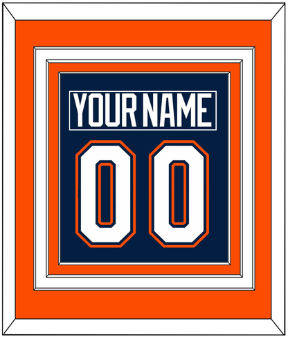 New York Nameplate & Number (Back) Combined - Road/Home Blue (1998-2007) - Premier Tier 3