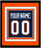 New York Nameplate & Number (Back) Combined - Road/Home Blue (1998-2007) - Triple Mat 3