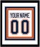 New York Nameplate & Number (Back) Combined - Home/Road White (1998-2007) - Triple Mat 1