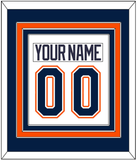 New York Nameplate & Number (Back) Combined - Home/Road White (1998-2007) - Triple Mat 2