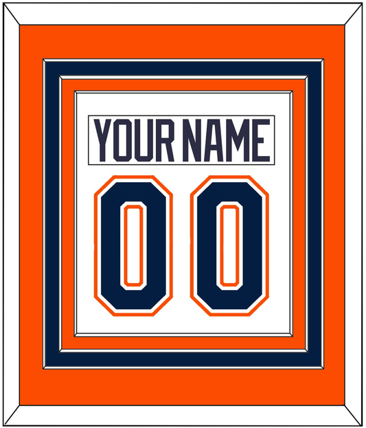New York Nameplate & Number (Back) Combined - Home/Road White (1998-2007) - Premier Tier 3
