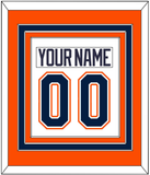 New York Nameplate & Number (Back) Combined - Home/Road White (1998-2007) - Triple Mat 3
