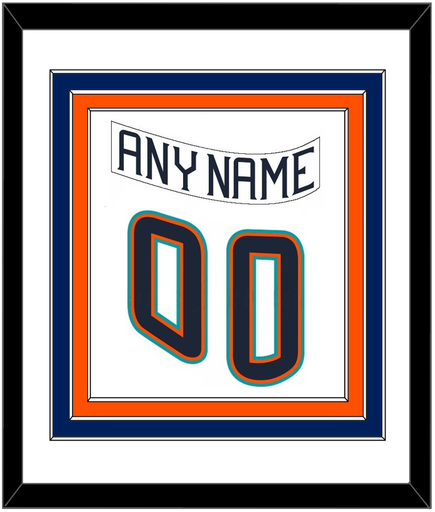New York Nameplate & Number (Back) Combined - Home White (1995-1998) - Premier Tier 1