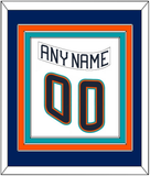 New York Nameplate & Number (Back) Combined - Home White (1995-1998) - Triple Mat 2