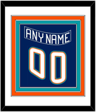New York Nameplate & Number (Back) Combined - Road Blue (1995-1998) - Triple Mat 1