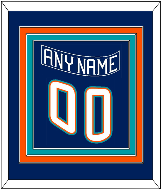 New York Nameplate & Number (Back) Combined - Road Blue (1995-1998) - Premier Tier 2