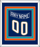New York Nameplate & Number (Back) Combined - Road Blue (1995-1998) - Triple Mat 2
