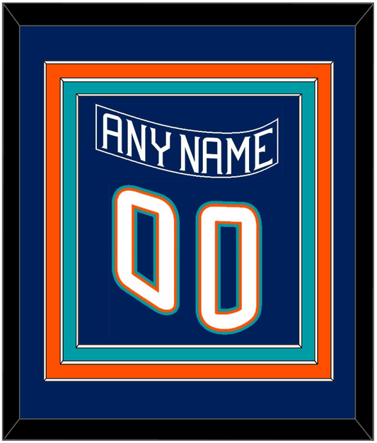 New York Nameplate & Number (Back) Combined - Road Blue (1995-1998) - Premier Tier 2