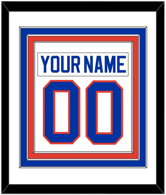 New York Nameplate & Number (Back) Combined - Home White (1984-1995) - Premier Tier 1