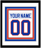 New York Nameplate & Number (Back) Combined - Home White (1984-1995) - Triple Mat 1