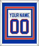 New York Nameplate & Number (Back) Combined - Home White (1984-1995) - Triple Mat 2