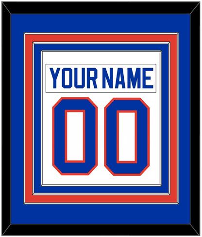 New York Nameplate & Number (Back) Combined - Home White (1984-1995) - Premier Tier 2