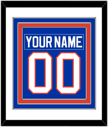 New York Nameplate & Number (Back) Combined - Road Blue (1984-1995) - Premier Tier 1