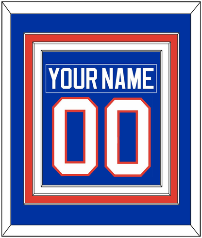 New York Nameplate & Number (Back) Combined - Road Blue (1984-1995) - Premier Tier 2