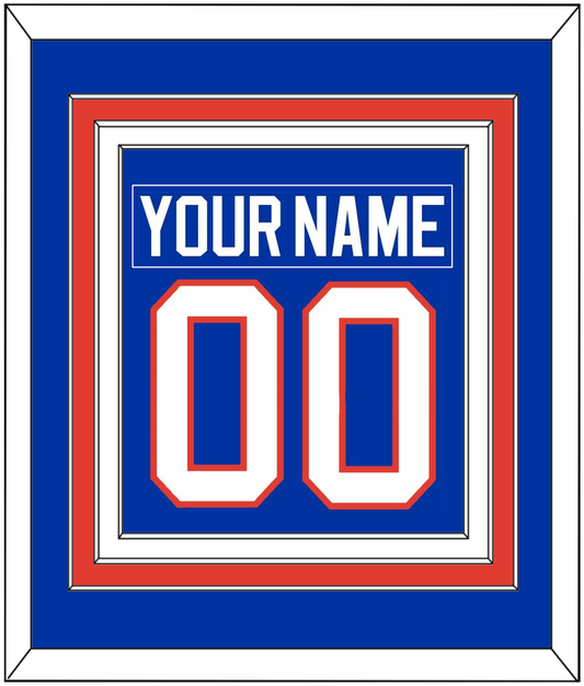 New York Nameplate & Number (Back) Combined - Road Blue (1984-1995) - Premier Tier 2