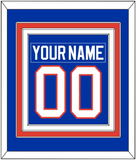 New York Nameplate & Number (Back) Combined - Road Blue (1984-1995) - Triple Mat 2
