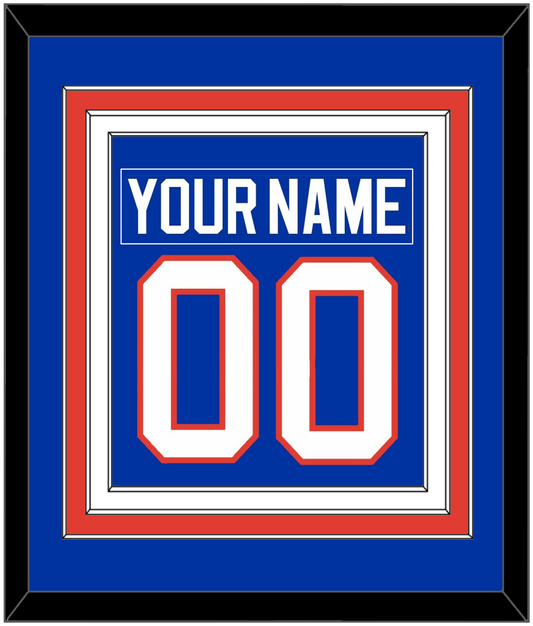 New York Nameplate & Number (Back) Combined - Road Blue (1984-1995) - Premier Tier 2