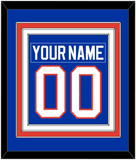 New York Nameplate & Number (Back) Combined - Road Blue (1984-1995) - Triple Mat 2