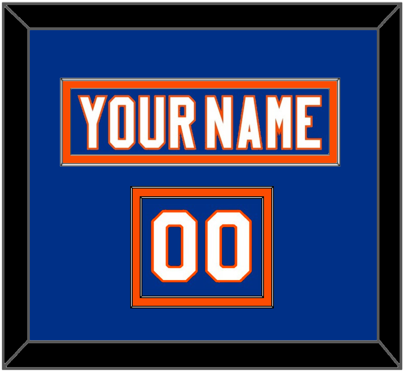 New York Nameplate & Number (Shoulder) - Home Blue - Signature Tier 2