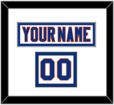 New York Nameplate & Number (Shoulder) - Road White - Double Mat 1