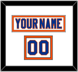 New York Nameplate & Number (Shoulder) - Road White - Double Mat 2
