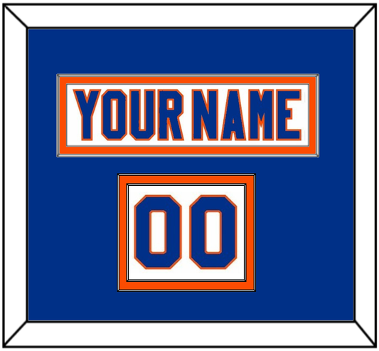 New York Nameplate & Number (Shoulder) - Road White - Signature Tier 3