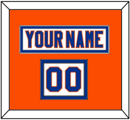 New York Nameplate & Number (Shoulder) - Road White - Signature Tier 4
