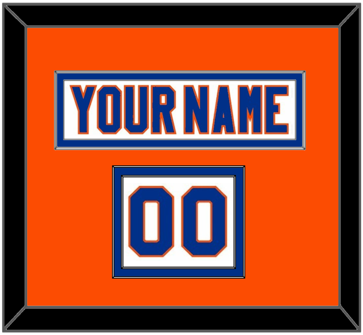 New York Nameplate & Number (Shoulder) - Road White - Signature Tier 4
