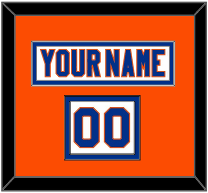 New York Nameplate & Number (Shoulder) - Road White - Signature Tier 4