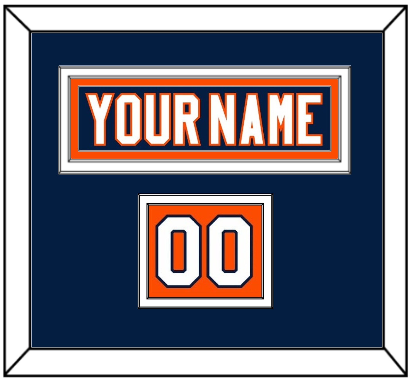 New York Nameplate & Number (Shoulder) - Home Blue (2007-2010) - Signature Tier 2