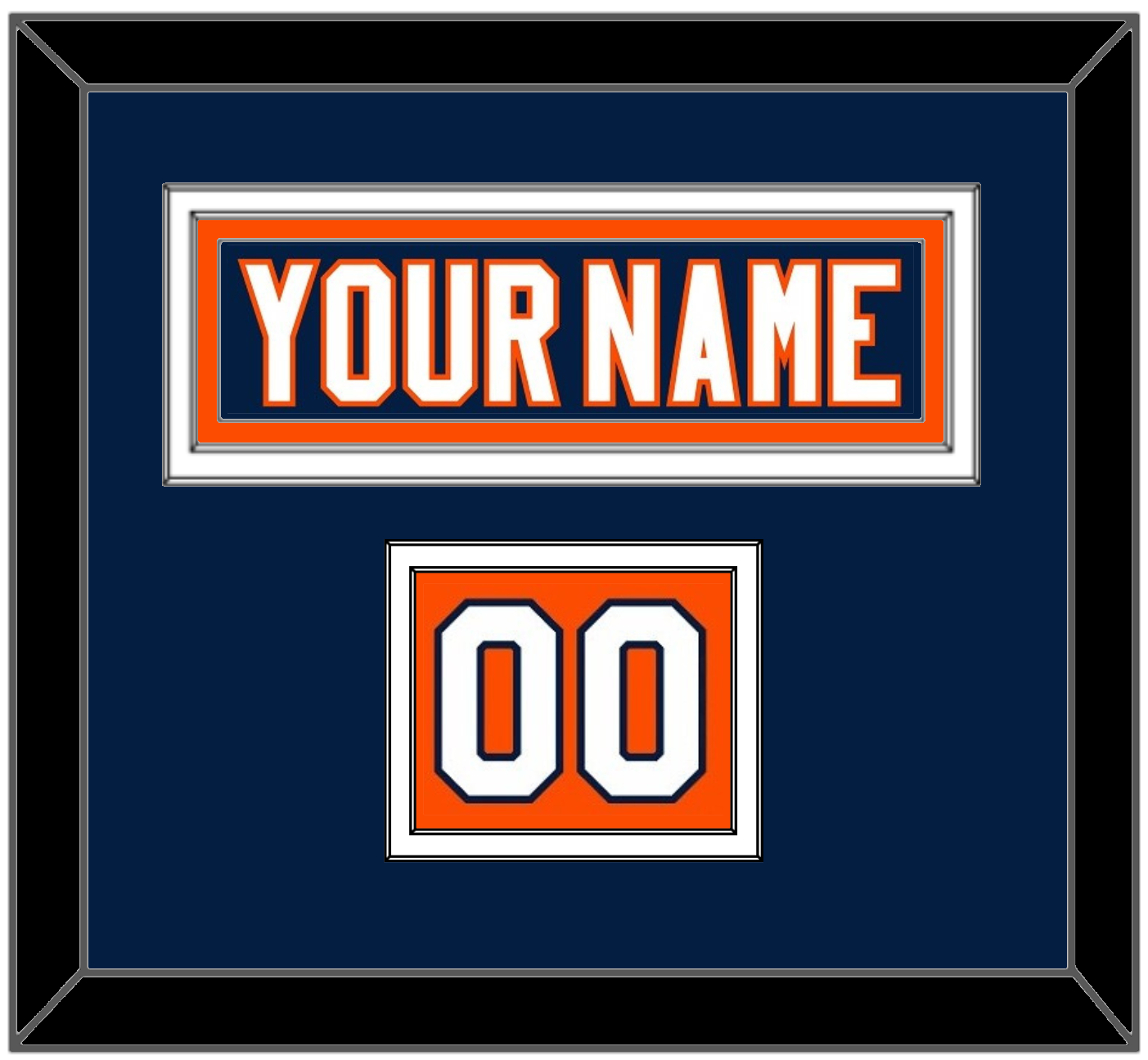 New York Nameplate & Number (Shoulder) - Home Blue (2007-2010) - Signature Tier 2