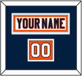 New York Nameplate & Number (Shoulder) - Road White (2007-2010) - Double Mat 2