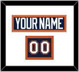 New York Nameplate & Number (Shoulder) - Road Blue Jersey (1998-2007) - Double Mat 1