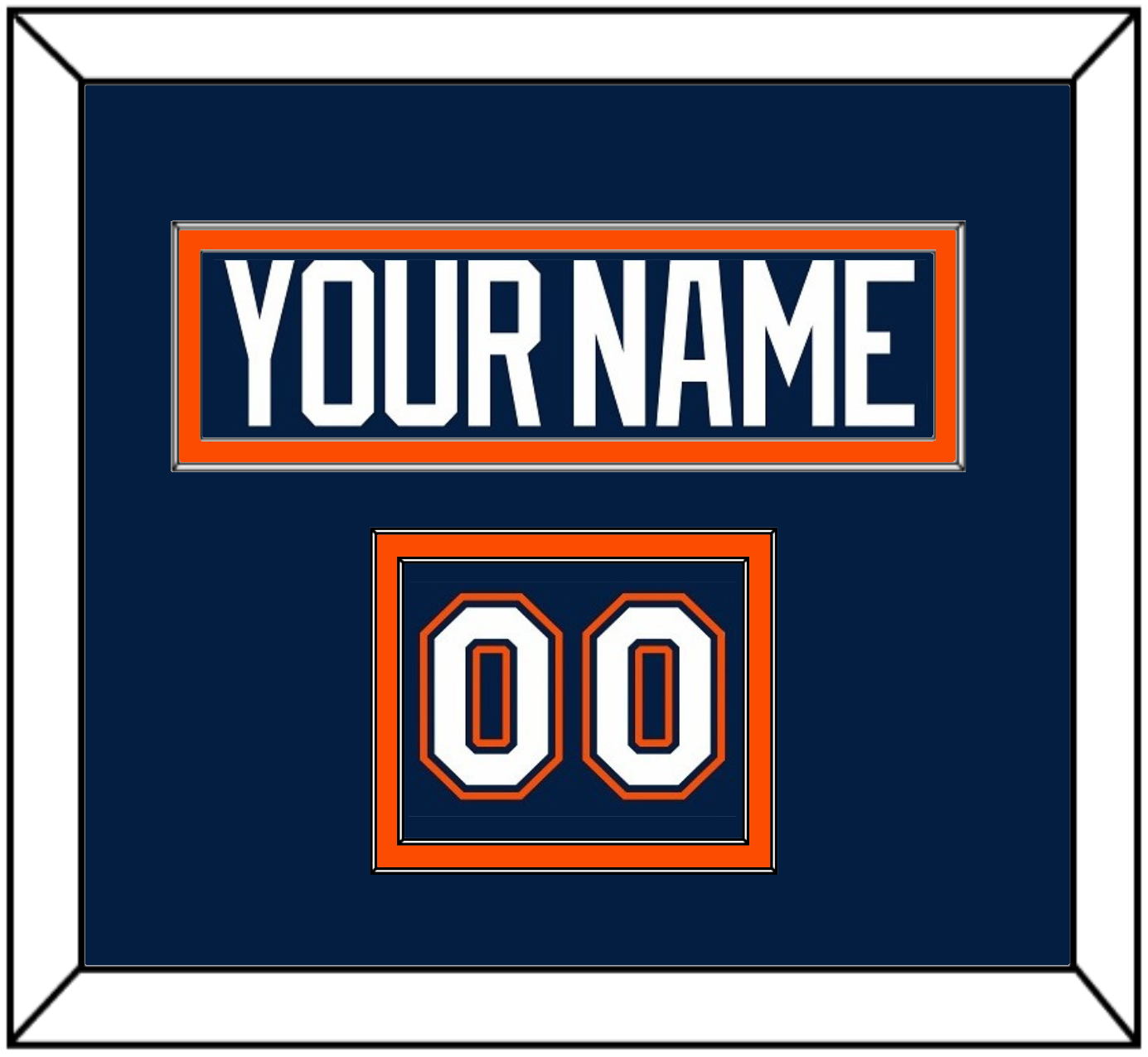 New York Nameplate & Number (Shoulder) - Road Blue Jersey (1998-2007) - Signature Tier 2