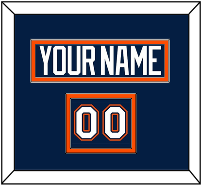 New York Nameplate & Number (Shoulder) - Road Blue Jersey (1998-2007) - Signature Tier 2